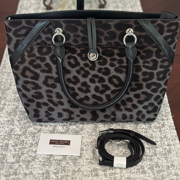 Gorgeous Vintage Animal Print Henri Bendel Lafayette Satchel in Leopard, EUC! - Picture 2 of 4